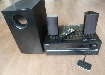 ONKYO Receiver + Subwoofer + Luidspr.set + BlueTooth + Afst beschikbaar voor biedingen