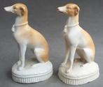 Om1875 Twee stuks Porselein Hazewind Hond Windhond Greyhound, Antiek en Kunst, Antiek | Porselein, Ophalen of Verzenden