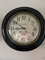 Grote Franse Schoolklok - 47cm, Huis en Inrichting, Ophalen of Verzenden, Gebruikt, Analoog, Wandklok