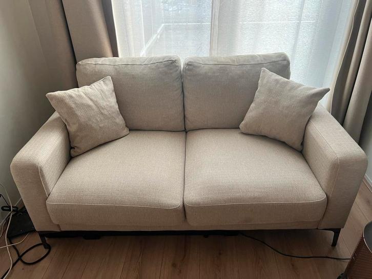 Compacte 2-zitsbank voor studio - Amsterdam, Huis en Inrichting, Banken | Sofa's en Chaises Longues, Gebruikt, Tweepersoons, Minder dan 150 cm