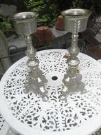 2 verzilverde barok kandelaars, Antiek en Kunst, Antiek | Kandelaars, Ophalen of Verzenden, Zilver