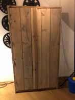 Steigerhouten bed en kast, Gebruikt, Eenpersoons, Steigerhout, 80 cm