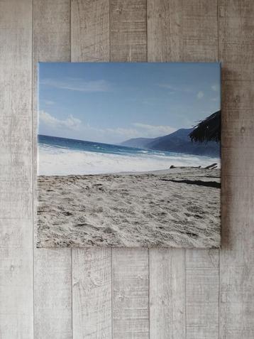 Prachtig Canvas met Strand thema 40cmx40cm beschikbaar voor biedingen