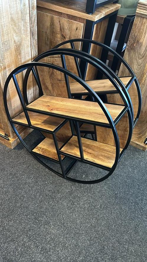 Ronde wandrekken mangohout, rond rek voor aan de muur, Huis en Inrichting, Woonaccessoires | Wanddecoraties, Nieuw, Ophalen of Verzenden
