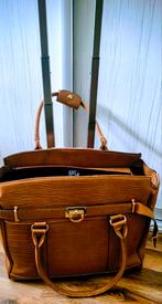 Leren Reistas Olivia Lauren, Ophalen, 40 tot 60 cm, Wieltjes, 20 tot 30 cm