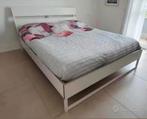 Mooie compleet Ikea bed,lattenbodems,goede matras 160 x200 ., Ophalen, Gebruikt, Wit, Tweepersoons
