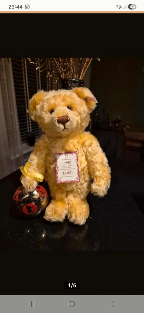 Steiff Holland Beer 1998 - Nieuw in doos!, Verzamelen, Beren en Cherished Teddies, Nieuw, Ophalen of Verzenden