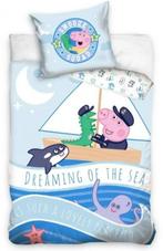 Peppa Pig Baby Dekbedovertrek 100 x 135 cm - George Sailing, Blauw, Dekbedovertrek, Nieuw, Ophalen of Verzenden