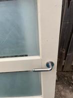 Houten binnendeur met glas, Ophalen, Gebruikt, 80 tot 100 cm, Binnendeur