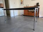 Gispen 515 eettafel grijs 90x200, Ophalen, Gebruikt, 50 tot 100 cm, Vijf personen of meer