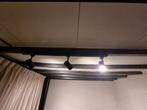 Lampen railsysteem 1m lang Kleur zwart 3 spots, Ophalen, Gebruikt, Led