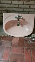 Vintage beige wastafel, Doe-het-zelf en Verbouw, Sanitair, Ophalen, Gebruikt, Steen, Wastafel