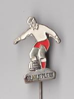 Voetbal VV Oranjeplein Den Haag speldje Zilvervoetje, Verzamelen, Speldjes, Pins en Buttons, Gebruikt, Niet vindbaar, Niet vindbaar