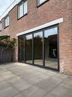 Zwarte Aluminium Harmonica Schuifpui B383 / H227, Ophalen, 225 cm of meer, Aluminium, Zo goed als nieuw
