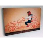 Schilderij Leather Art Funny Car, Gebruikt, Oorspronkelijke maker, Overige typen, Ophalen of Verzenden