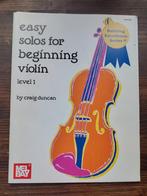 Easy solos for beginning violin level 1, Gebruikt, Les of Cursus, Ophalen of Verzenden, Viool of Altviool