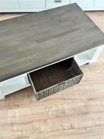 Salontafel met rieten mand - 70x130x40 cm, Ophalen, Gebruikt, 100 tot 150 cm, Minder dan 50 cm