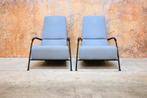 ZGANieuw 2 lichtblauwe stoffen Harvink deisgn fauteuils, Harvink, Harvink, Design, 75 tot 100 cm