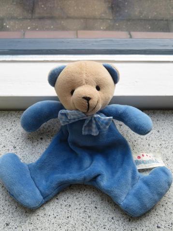 Knuffeldoek beer of beertje merk Kinderla blauw velours beschikbaar voor biedingen
