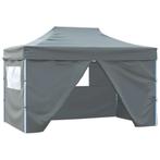 Partytent met 4 zijwanden inklapbaar 3x4 m staal antraciet, Tuin en Terras, Opvouwbaar, Partytent, Minder dan 4 meter, Nieuw
