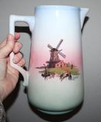 SALE Antieke gekleurde kan met zeilboot en molen, Ophalen of Verzenden