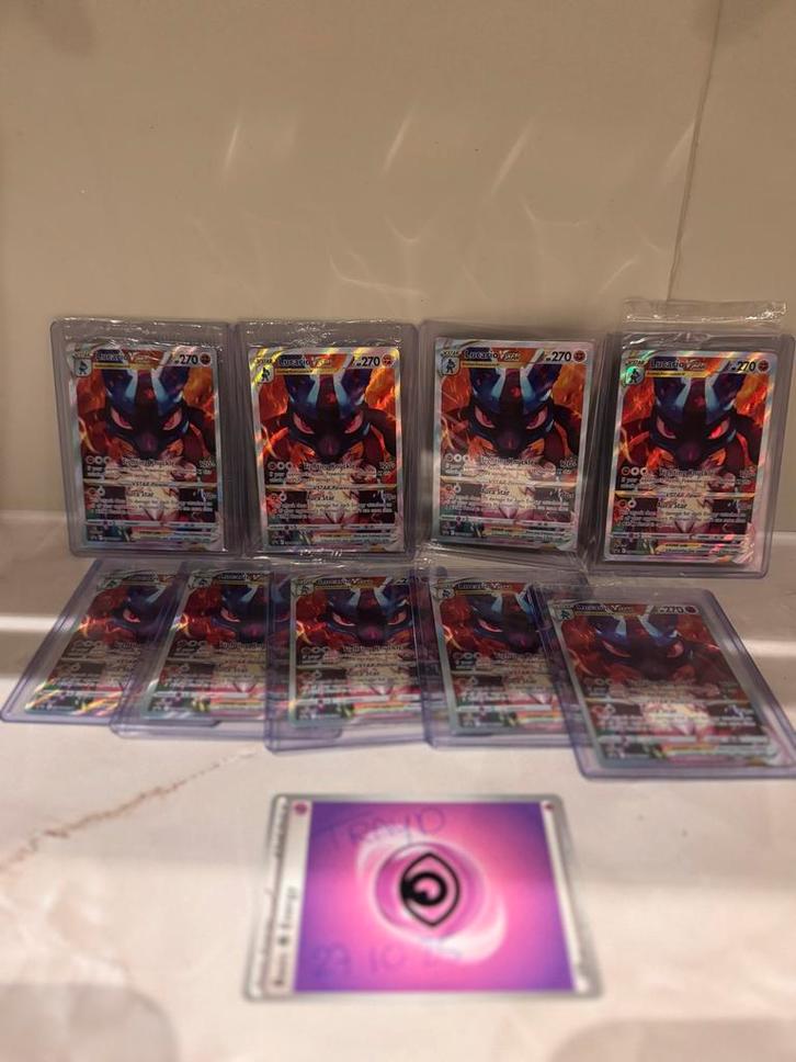 Pokemon promo Lucario VSTAR 9 stuks, Hobby en Vrije tijd, Verzamelkaartspellen | Pokémon, Zo goed als nieuw, Meerdere kaarten