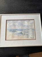 Retro 1991 Aquarel wanddecoratie schilderij, Ophalen of Verzenden