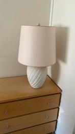 Te koop: lamp met kap, Ophalen, Gebruikt, Rond, Crème