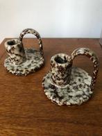 Nieuwe keramieke kandelaars van Mica panterprint, Huis en Inrichting, Woonaccessoires | Kandelaars en Kaarsen, Bruin, Nieuw, Ophalen of Verzenden