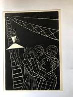Holzschnitt Werner Gothein Die Seiltänzerin und ihr Clown, Antiek en Kunst, Kunst | Etsen en Gravures, Ophalen of Verzenden