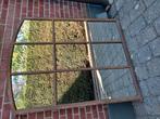 Een zeer mooi groot gietijzeren stalraam met spiegel glas., Ophalen, Gevelraam of Ruit, Gebruikt, Minder dan 80 cm