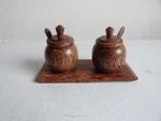 Peper en zout stelletje van kokosnoot hout, Antiek en Kunst, Ophalen of Verzenden