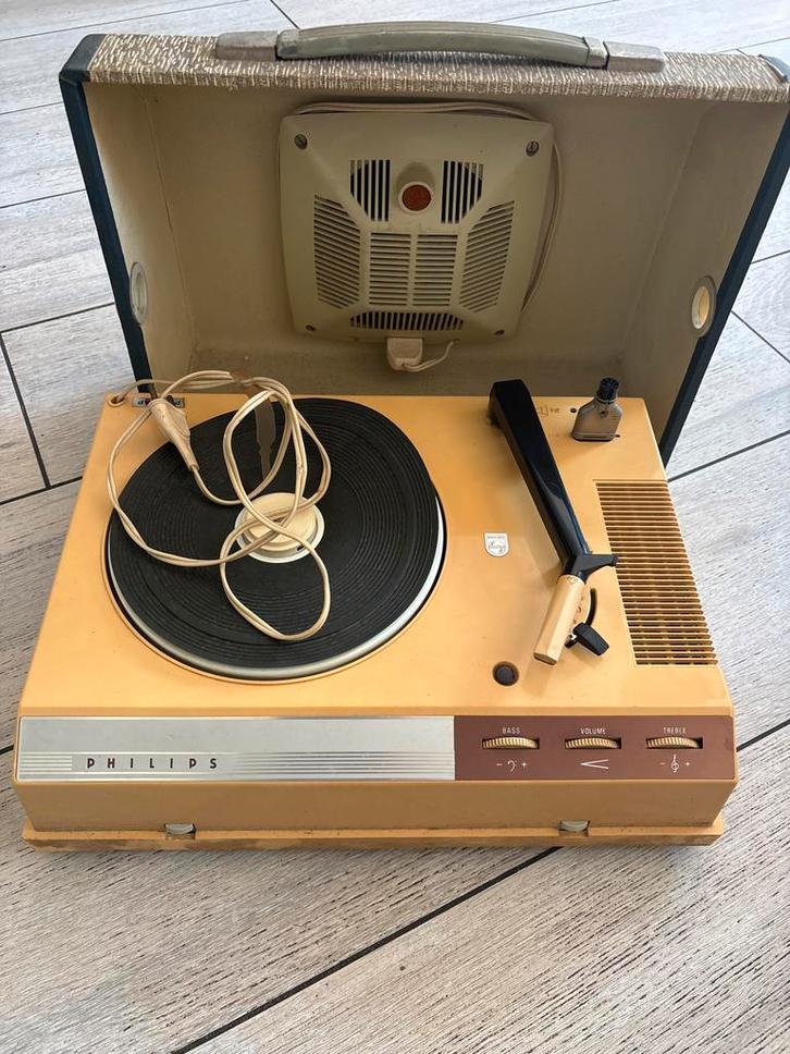 Vintage Philips Platenspeler, Audio, Tv en Foto, Platenspelers, Gebruikt, Platenspeler, Philips, Ophalen