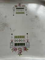 Vintage Emaille Dienblad met Bloemen, Ophalen of Verzenden