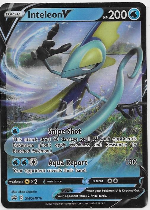 Pokemon Promo,  Inteleon [v] SWSH016, Verzenden, Nieuw, Losse kaart
