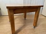Bijzettafel massief eikenhout, Minder dan 55 cm, Vierkant, Hout, Ophalen