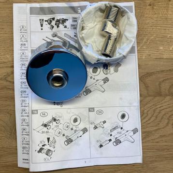 GROHE S-koppeling met rozet 3/8” x 1/2” chroom beschikbaar voor biedingen