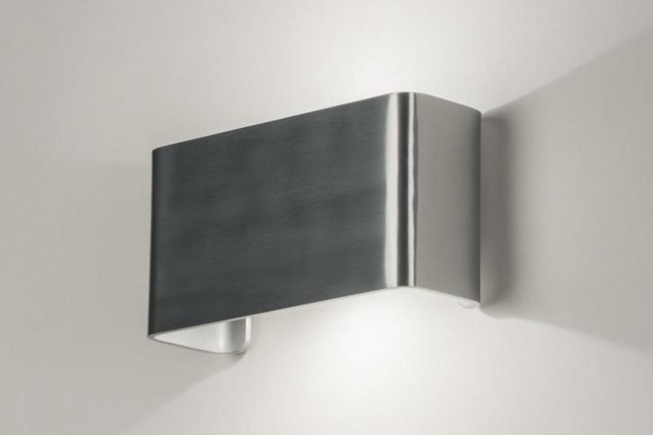 Wandlamp rvs, Huis en Inrichting, Lampen | Wandlampen, Zo goed als nieuw, Metaal, Ophalen of Verzenden