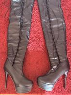 Nieuwe hoge over de knie sexy zwarte veter laarzen 13 cm, Kleding | Dames, Schoenen, Hoge laarzen, Verzenden, Zwart, Nieuw