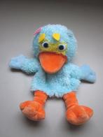 Sesamstraat lichtblauw ruwharige handpop Pino met "veertjes", Ophalen of Verzenden, Zo goed als nieuw, Eend