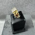 Gouden Ring | 18k* | 5,9g | carré van 9 briljanten | 392860, Sieraden, Tassen en Uiterlijk, Ringen, Gebruikt, Ophalen of Verzenden