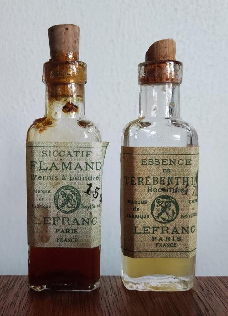 Siccatif Flamand en Essence Terébenthine LEFRANC PARIS., Hobby en Vrije tijd, Schilderen, Zo goed als nieuw, Ophalen of Verzenden