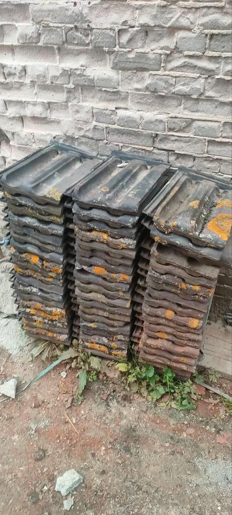 Gebruikte dakpannen - Zwart, Doe-het-zelf en Verbouw, Dakpannen en Dakbedekking, Gebruikt, Dakpannen, Steen of Klei, Zwart, 15 m² of meer