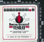 Sticker: Bowling Restaurant Venray - Oostrum, Verzamelen, Ophalen of Verzenden, Zo goed als nieuw, Sport