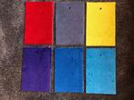 6 stalen vloerkleed 19x30 cm felle kleuren tapijt, Minder dan 50 cm, Nieuw, Minder dan 50 cm, Ophalen of Verzenden