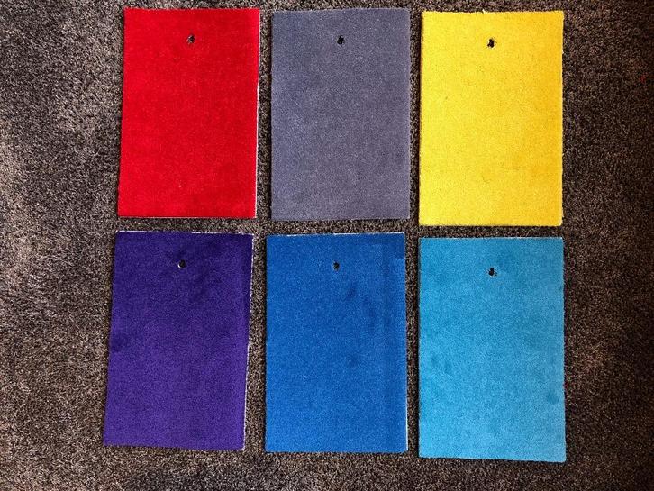 6 stalen vloerkleed 19x30 cm felle kleuren tapijt, Huis en Inrichting, Stoffering | Tapijten en Kleden, Nieuw, Minder dan 50 cm