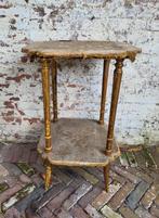 Antieke / brocante franse bijzettafel / allegonda, Ophalen of Verzenden