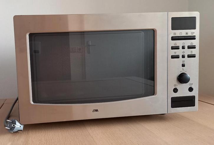Etna inbouw combimagnetron, Witgoed en Apparatuur, Magnetrons, Gebruikt, Inbouw, Combimagnetron, 45 tot 60 cm, Grill, Hete lucht