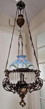 Ouwe majolica olielamp hanglamp, Antiek en Kunst, Ophalen of Verzenden