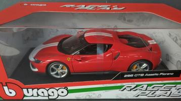 Ferrari 296 GTB Asssetto Fiorano red 1:18 Bburago Burago Pol beschikbaar voor biedingen